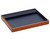 Navy Blue Faux Leather Countertop Jewelry Presentation Tray with Wood Trim - 10 1/2"x 8 5/8"x 1"H Navy Blue Faux Leather Countertop Jewelry Presentation Tray with Wood Trim - 10 1/2"x 8 5/8"x 1"H