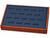 Blue Faux Leather Stackable Ring Display Tray with Glossy Honey Oak Trim – 18 Slots - 9"x6" Blue Faux Leather Stackable Ring Display Tray with Glossy Honey Oak Trim – 18 Slots - 9"x6"