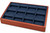 Blue Faux Leather Stackable Earring Display Tray with Glossy Honey Oak Trim – 12 Sections - 9"x6" Blue Faux Leather Stackable Earring Display Tray with Glossy Honey Oak Trim – 12 Sections - 9"x6"