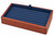 Blue Faux Leather Stackable Tennis Bracelet Display Tray with Glossy Honey Oak Trim – 8 Sections - 9"x6" Blue Faux Leather Stackable Tennis Bracelet Display Tray with Glossy Honey Oak Trim – 8 Sections - 9"x6"