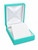 Teal Blue Earring & Pendant Box with White Velvet Interior & Matching Packer - AE7-TB Teal Blue Earring & Pendant Box with White Velvet Interior & Matching Packer - AE7-TB
