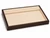 Beige Faux Suede & Dark Brown Faux Leather Countertop Jewelry Presentation Tray