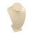 10" Beige Linen Necklace Bust Jewelry Display