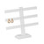 12-Pair Multi Bar Earring Display White Leatherette