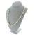 11" Grey Linen Necklace Bust Jewelry Display (ND-1892N-N21)