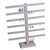 6-bar Earring Display, Grey Linen, 14 1/4" x 15 1/8"H
