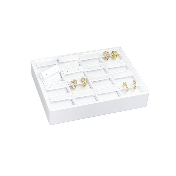 Stackable Earring Tray,   9” W x 7 1/4” D x 1 7/8” H ET916 (WH)