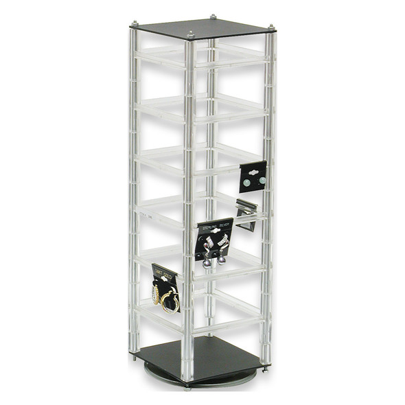 Acrylic Rotating Countertop Display Case with LED Lights - Eds Box