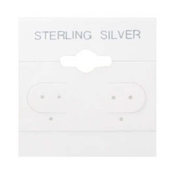 Hanging Earring Card (Sterling Silver BX578-S) 1 1/2"x 1 1/2"