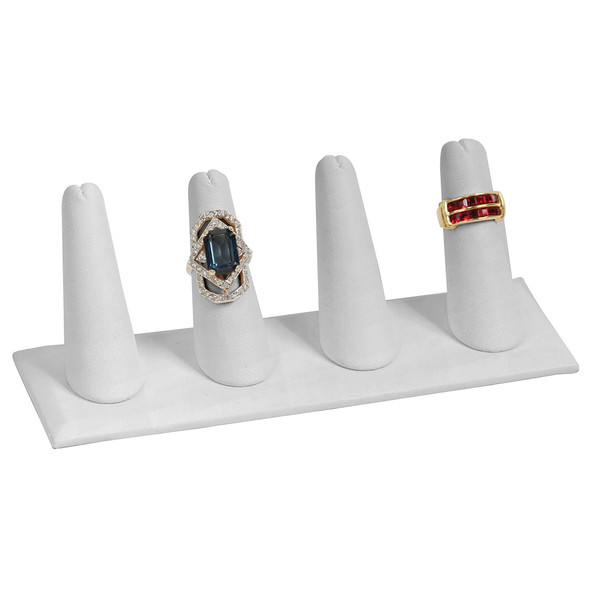 4 Finger Ring Display, 6" x 2 1/8" x 2 1/2"H(Choose from various Color),