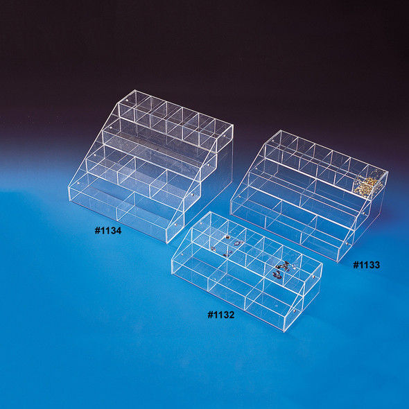 Acrylic Multi-Tier 11 Bin Organizer, 16" x 11 3/4" x 7"H