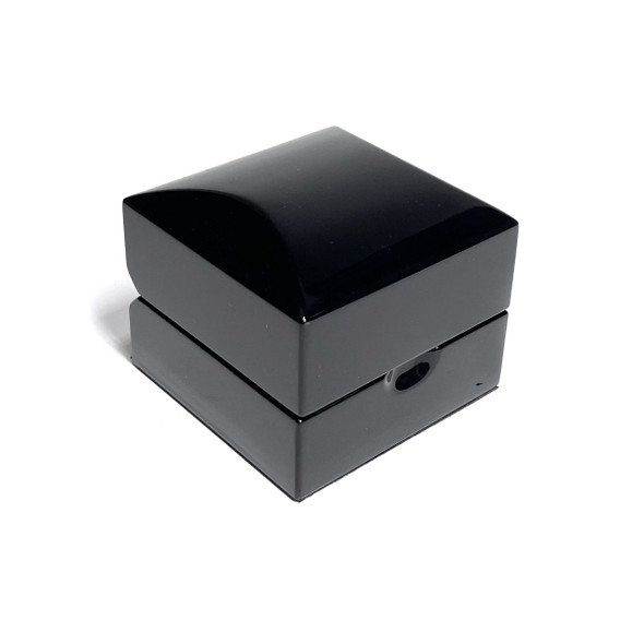 Meridian Black Wood Earring / Pendant Box 3.5" x  3.5" x 1.5"H (WKE9-BK)