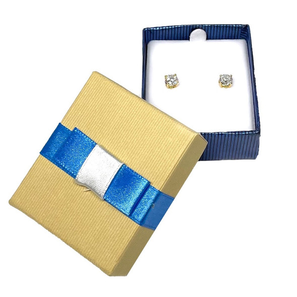 Blue Moonlight Earring Gift Box, 1.75" x 2" x .87"H (DS2E-P28)--Price per 96pcs