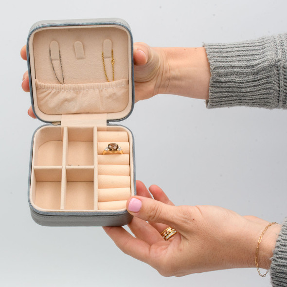 Travel Size Compact Jewelry Organizer Case (K-EB-Compact Travel)