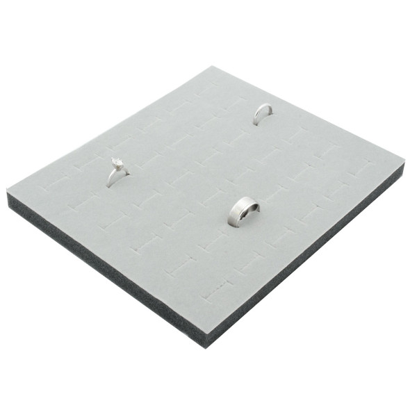  Grey Foam Ring Tray Insert Display Pad, 7.75" x 6.75" x .5"H (92-36-G)