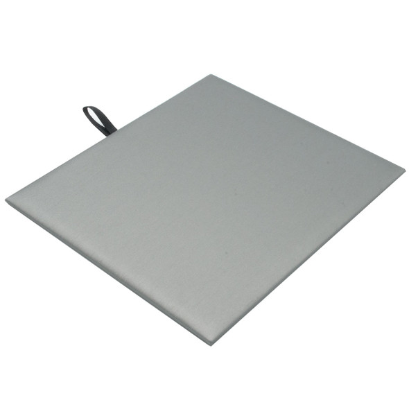 Half Size Standard Steel Grey Faux Leather Tray Insert Display Pad, 7 3/4” x 6 3/4”H (93-4L-W)