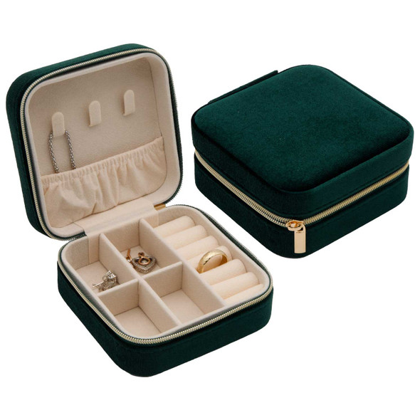 Travel Size Compact Velvet Jewelry Organizer Case (K-EB-Velvet)