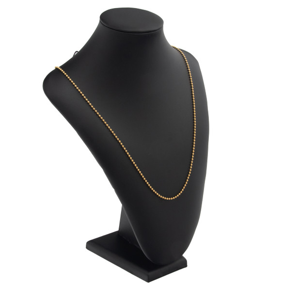 Padded Necklace Display Stand in Black Faux Leather_Available in Four Sizes