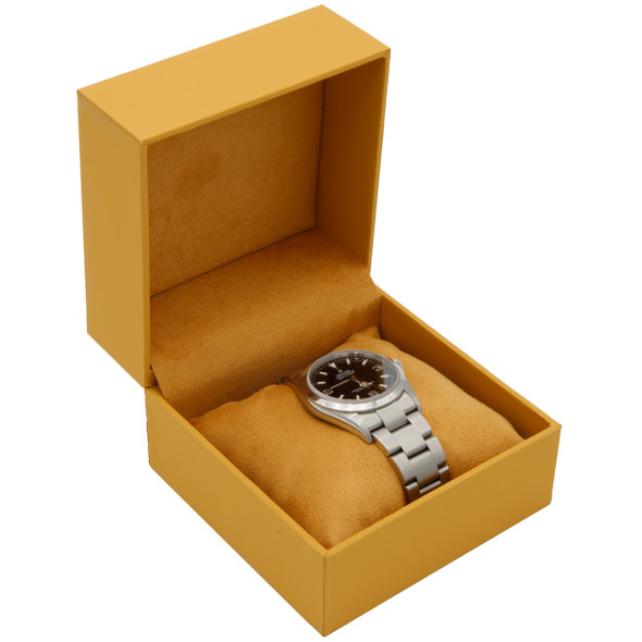 Watch Box Features a Suede Interior with Matching Butterscotch Colored Matte Exterior - 12pcs per pack