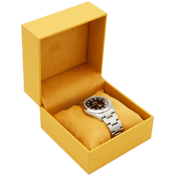 Butterscotch Collection Watch Boxes – 12 Piece Pack with White Sleeve | Faux Suede Interior Jewelry Packaging