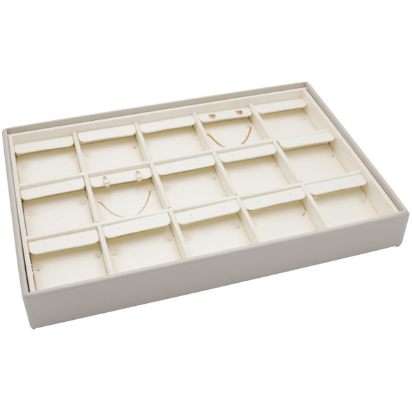 Luna Paradiso Stackable Earring Tray for Showcase Has 15 Sections