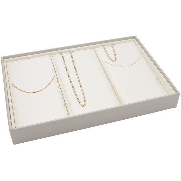 Luna Paradiso Stackable Chain Tray for Showcase Has 3 Sections for Multiple Chains