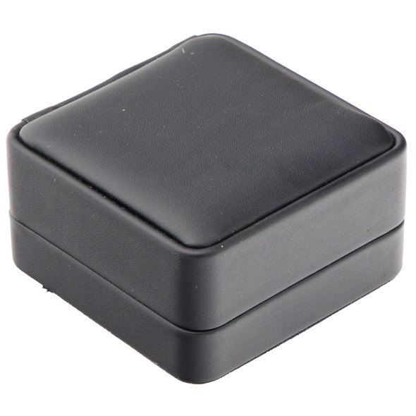 Black Luxury Necklace and Earring Box – Premium Leatherette Jewelry Gift Box for Necklaces, Pendants, and Larger Earrings – (RCE4-BK)