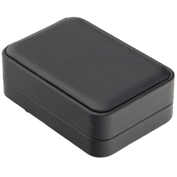 Black Leatherette Necklace and Pendant Box – Luxury Jewelry Box with Chain Holder and Pendant Hook - (RCE9-BK)