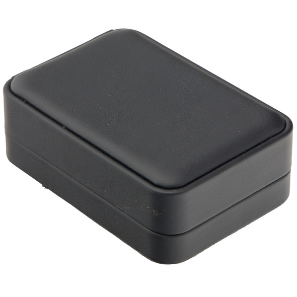 Black Leatherette Necklace and Pendant Box – Luxury Jewelry Box with Chain Holder and Pendant Hook - (RCE9-BK)