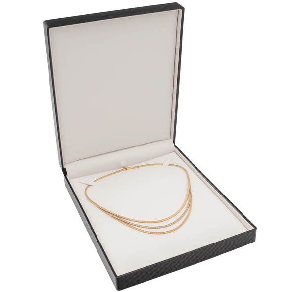 Necklace Jewelry Box with Ribbon Gift Packer - Luxury Packaging for a Necklace (JFN12-Color)