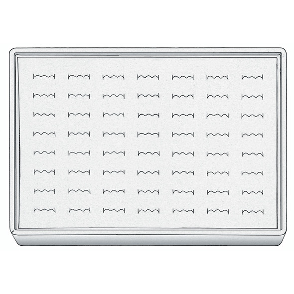 White Faux Leather Ring Display Tray – Holds 56 Rings | Ideal for Wide Men’s Rings | Stackable Jewelry Tray