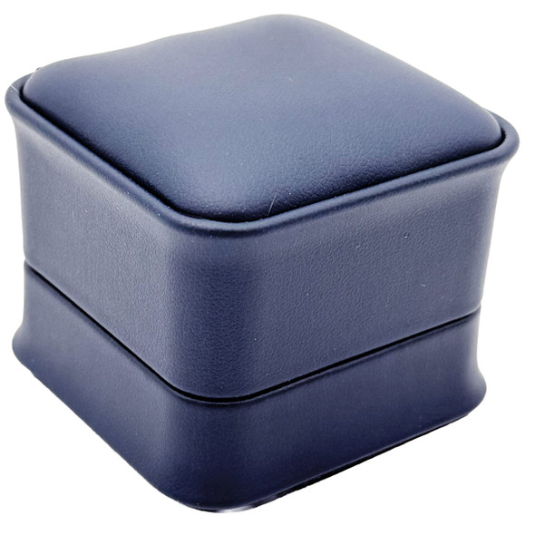 LED Lighted Blue Faux Leather Ring Box with Cushion Slot & White Outer Packer – Wholesale Jewelry Packaging