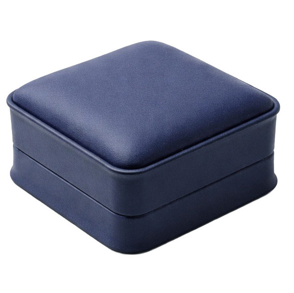 Midnight Lux LED Large Necklace Box – Navy Blue Lighted Jewelry Box for Single Chain or Necklace (White Outer Packer Included)