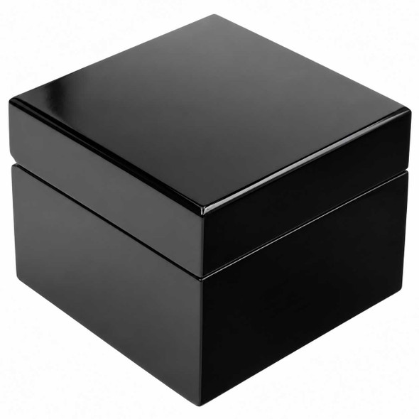 Glossy Blackwood Watch Box with Black Velvet Pillow - WW8-BK