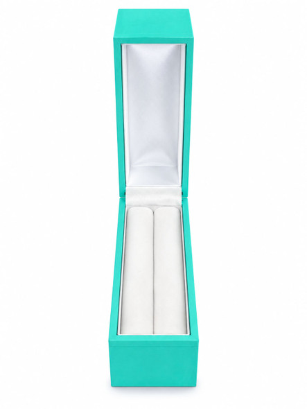 Teal Blue Bangle Box with White Velvet Interior & Matching Outer Packer - LW4-TB