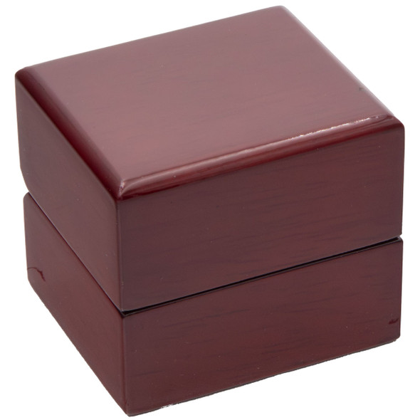 Veneer Premium  Rosewood Earring Box w/ Faux Leather Interior, 2 1/4” x 2” x 1 3/4”  (WE3-RW)