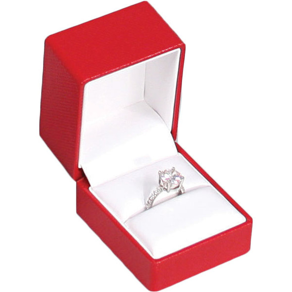 Premium Ribbon Ring Box, Choose from various Colors. 2.13" x 2.5" x 2"H (JFR3-Color)