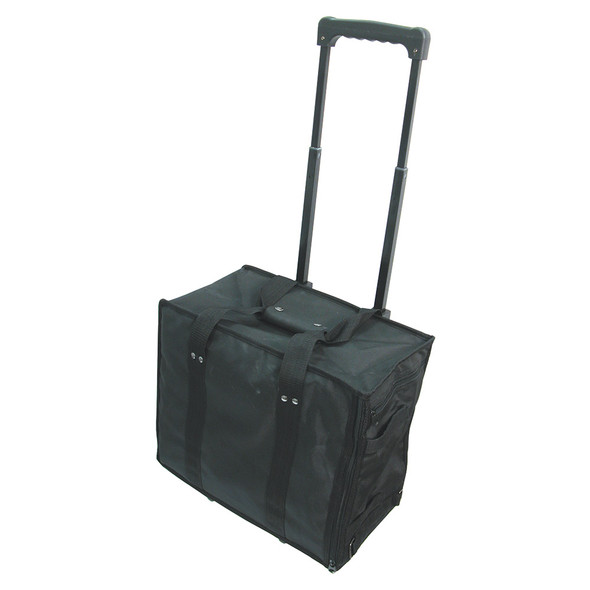 Soft PVC carrying case w/handle - Black, 16" x 9" x 13 1/2"H