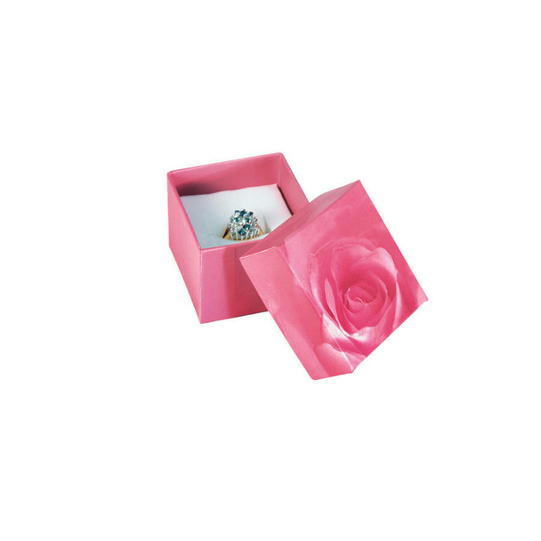 Rose print jewelry box, Choose from various Sizes (Price for 20pcs)
