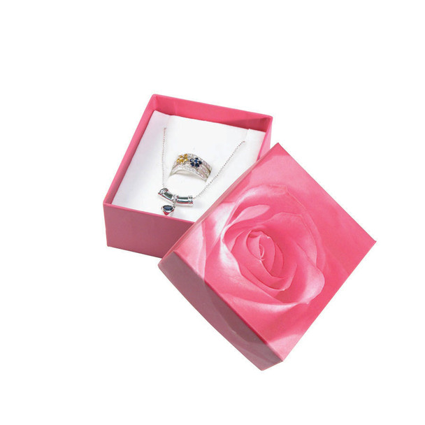 Rose print jewelry box, Choose from various Sizes (Price for 20pcs)