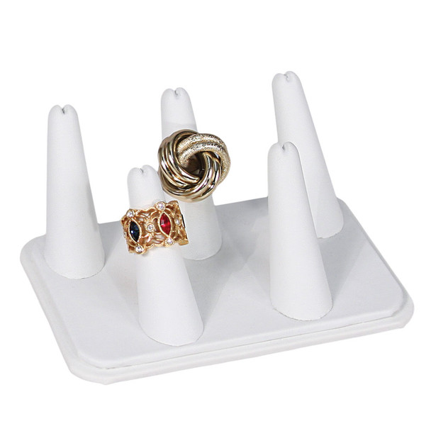 5-Finger Ring Display, 5 1/4" x 3 5/8" x 2 1/4"H, Choose from various color