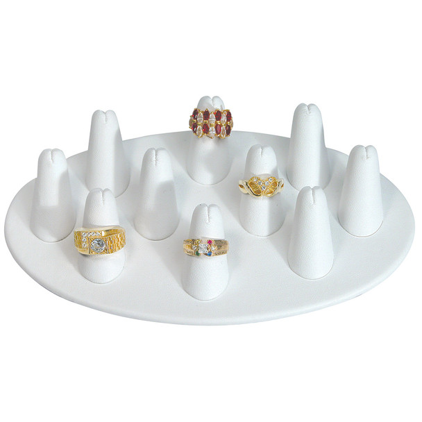 10-Finger Ring Display, 7 1/2" x 4 1/2" x 1 3/8"H,Choose from various color
