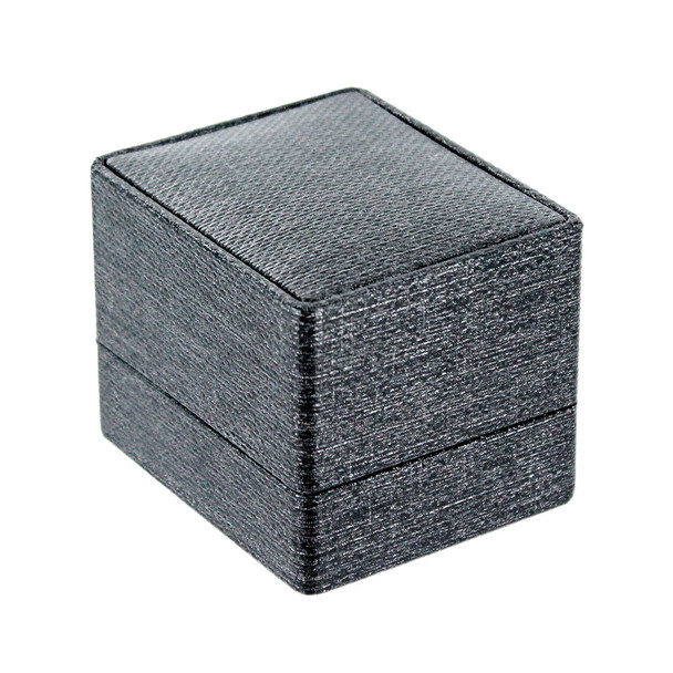 Premium Ribbon Ring box-Grey 2 1/8" x 2 1/2" x 2"H