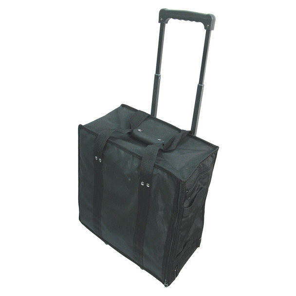 Soft PVC carrying case w/handle - Black, 16" x 9" x 19"H