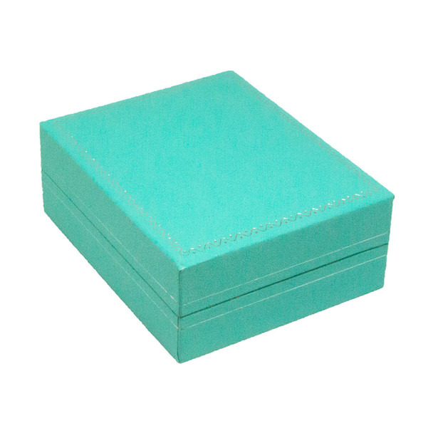 Teal Blue Pendant Box 2.62" x 1.12" x 3.12"H (AP9-TB)