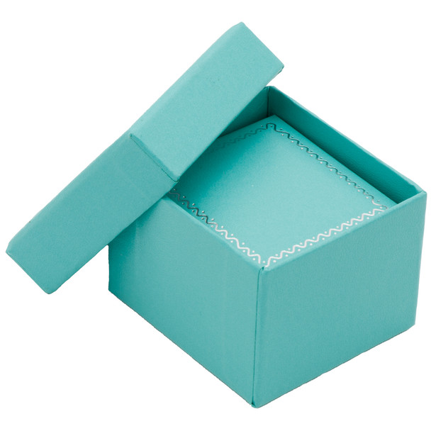 Teal Blue Ring Box 1.75" x 1.5" x 2"H (AR3-TB)