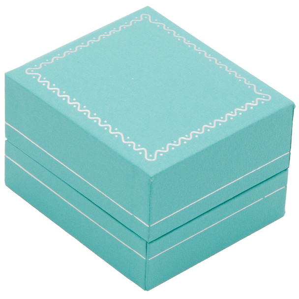 Teal Blue Ring Box 1.75" x 1.5" x 2"H (AR3-TB)