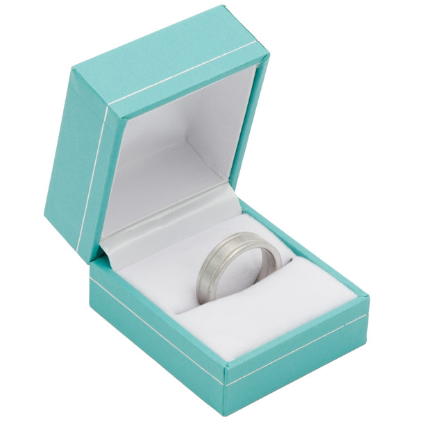Teal Blue Ring Box 1.75" x 1.5" x 2"H (AR3-TB)