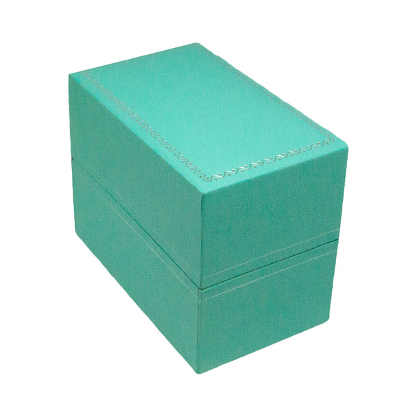 Teal Blue Bracelet Watch Box 2" x 3.75" x 2.75"H (AW8-TB)