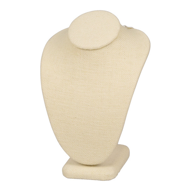 Necklace Display with Beige Linen Finish, 4” x 6 1/4” H , (ND-1896N-LE)